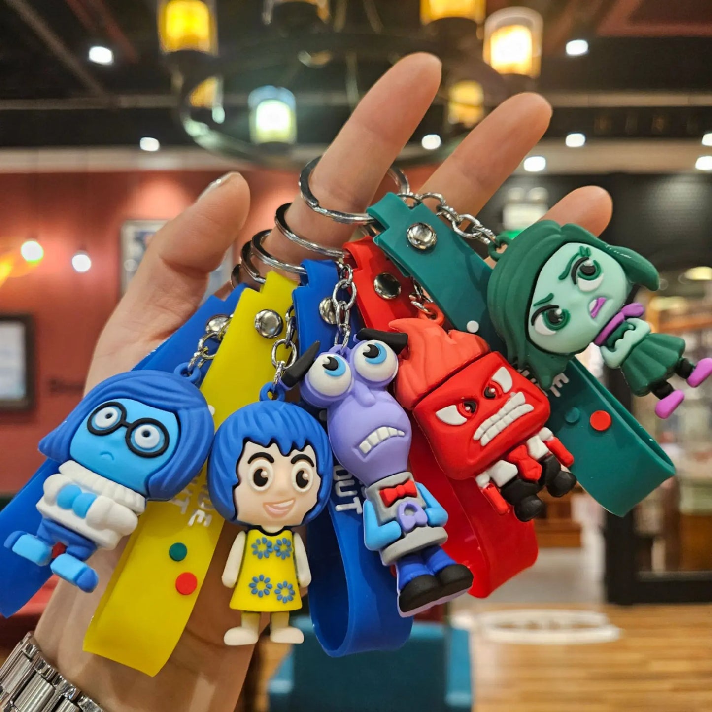 3D Cartoon Inside Out 2 Keychain Pendant Personality Creative Soft Glue Doll Cross-Border Sales Small Pendant