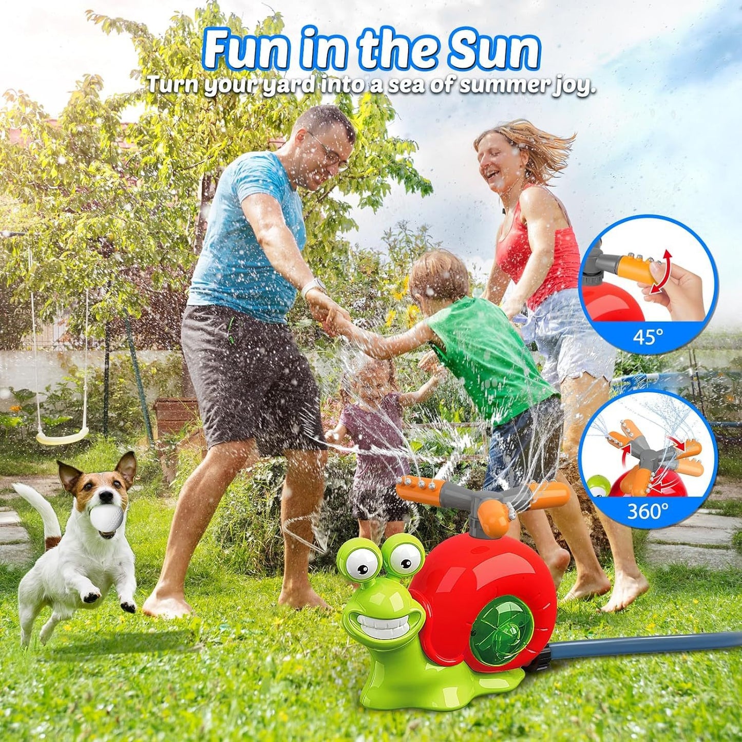 Snail Water Sprinkler Water Sprinkler Baseball Toy