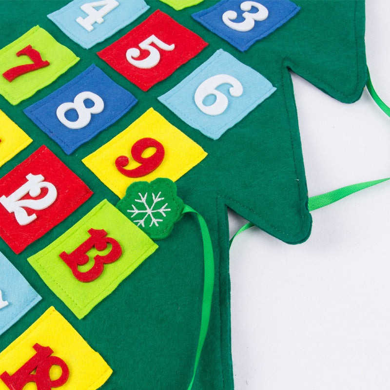 Christmas Countdown Calendar Christmas Decorative Supplies Non woven Christmas Tree Felt Calendar