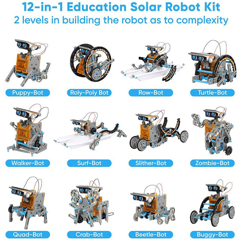 DIY Assembled Toy 13 In 1 Self Assembled Solar Toy Car Intelligent Robot
