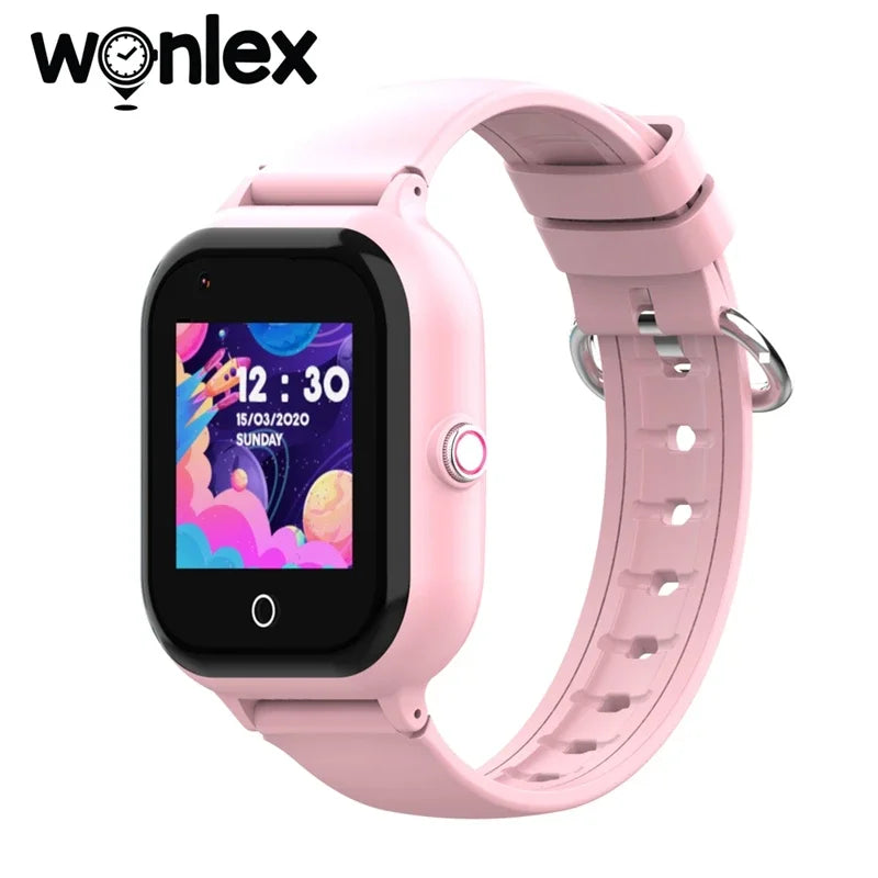 Wonlex 4G SOS Smart Watch Kids Video Call Camera Phone Child SmartWatches 1GB+8GB GPS WIFI Location Tracker KT24