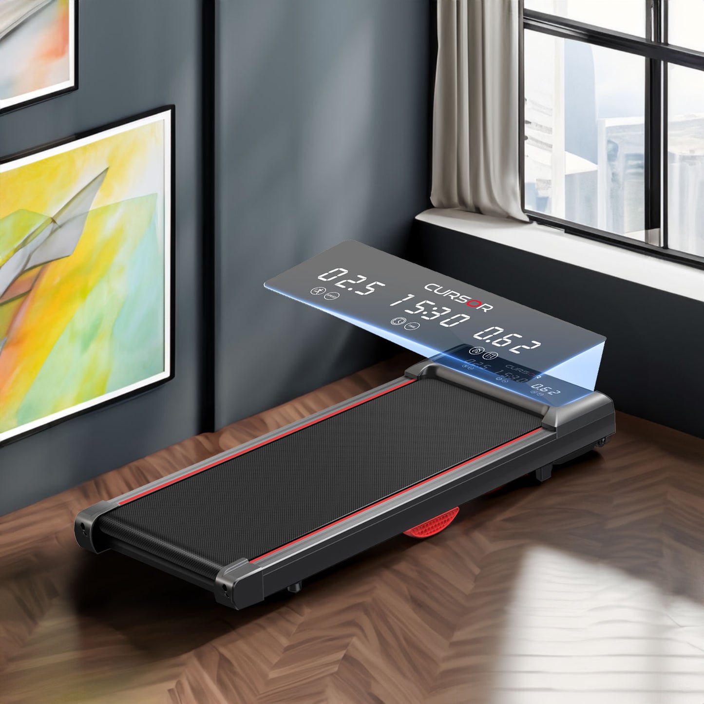 2-in-1 Walking Pad, Under 2.5 HP Ultra Quiet Brushless Motor, 265 LBS Capacity, for Home Exercise Workout