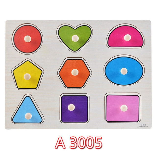 30cm Wooden Toys Jigsaw Puzzle Hand Grab For Kid Early Educational Toys Baby Toy