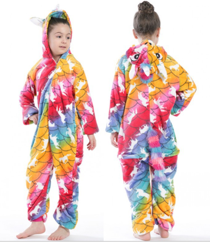 Unicorn Pajamas Boy Romper Girl's One-Piece Pajamas Cartoon Animal