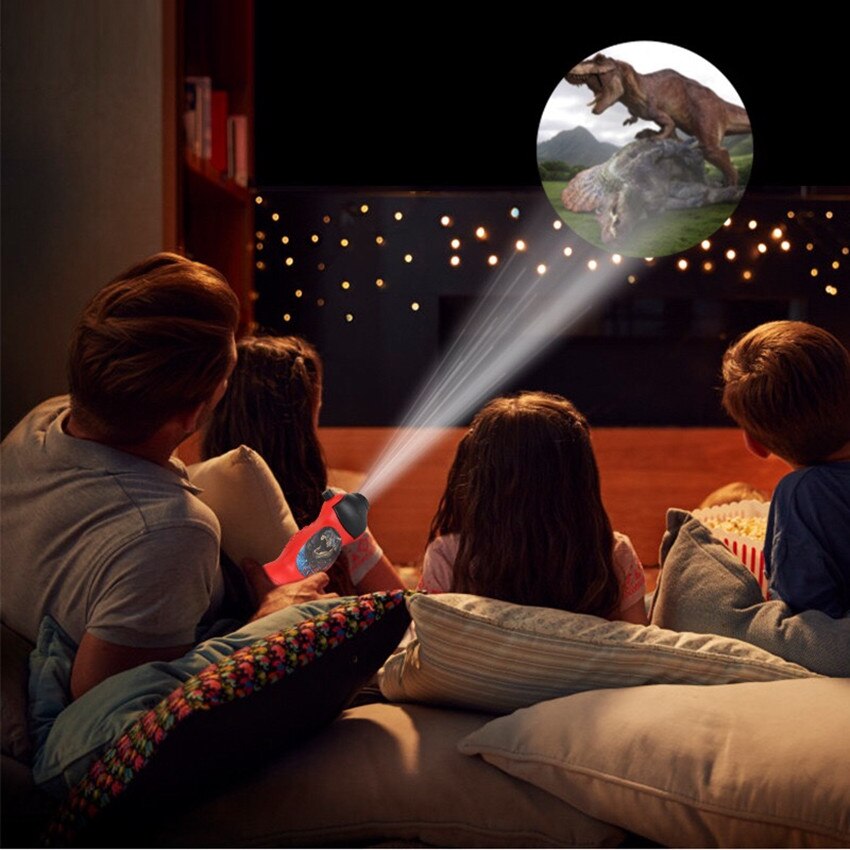 Dinosaur Shark Projector Night Study Learning Toy Flashlight Sleeping History Early Education Model Torch Flashlight Fun Toys