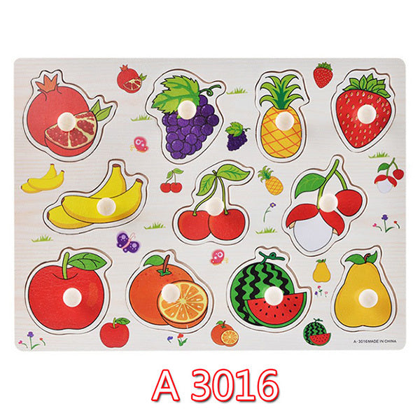 30cm Wooden Toys Jigsaw Puzzle Hand Grab For Kid Early Educational Toys Baby Toy