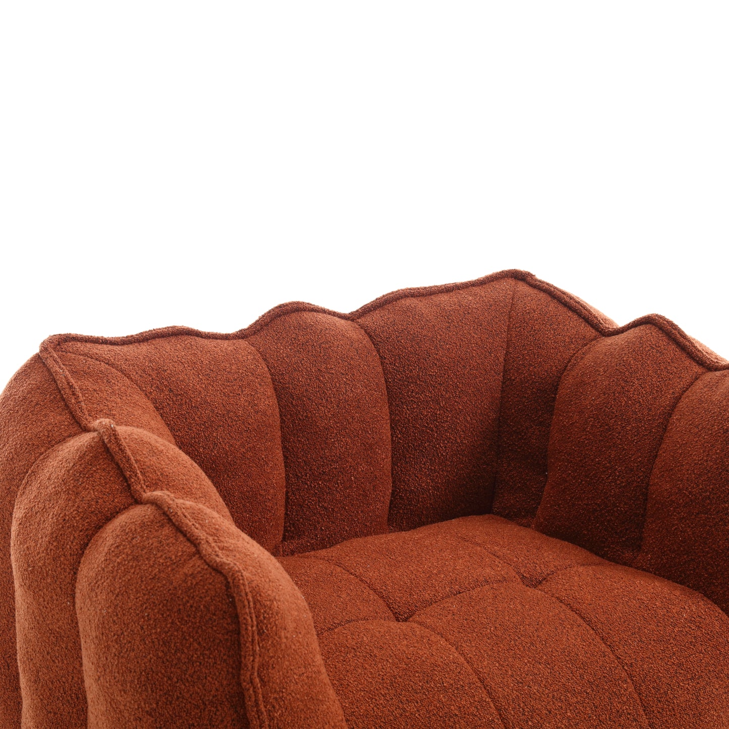 Soft Bean Bag Chair with High Resilient Foam(Chips)for living room and bedroom Comfortable Square Lazy Sofa with Footstool