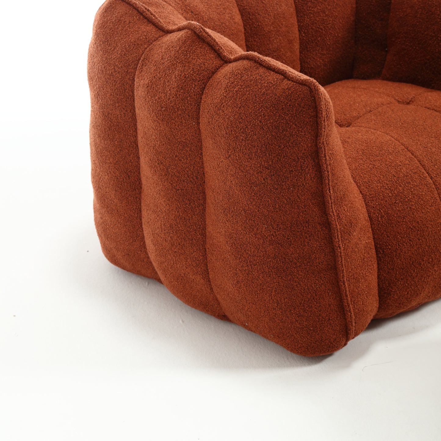 Soft Bean Bag Chair with High Resilient Foam(Chips)for living room and bedroom Comfortable Square Lazy Sofa with Footstool