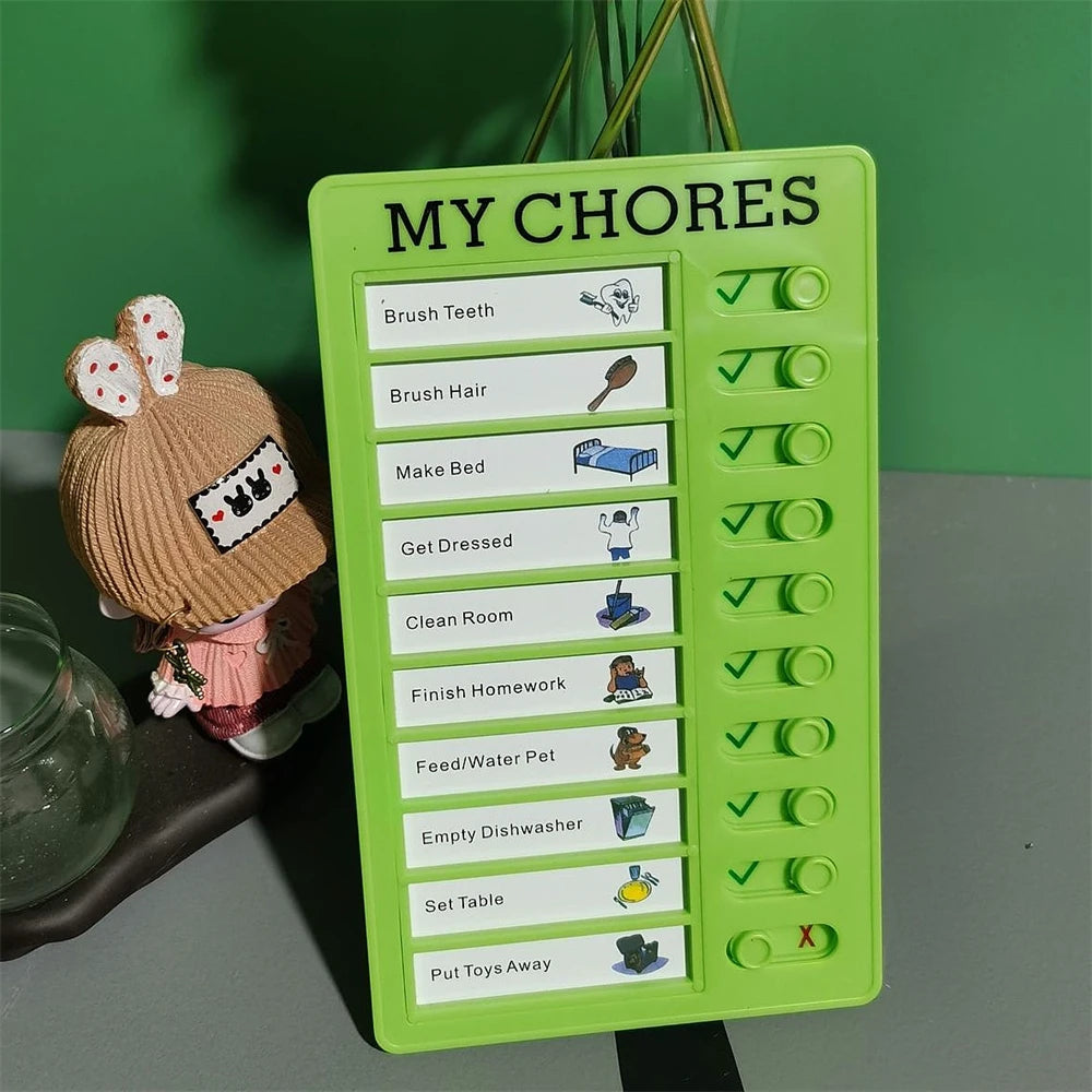 Creative Daily Task Planning Board Memo Check List Schedule Organization Note Card For Student MY CHORES Checklist Task Boards