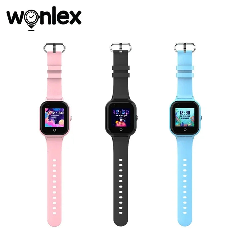 Wonlex 4G SOS Smart Watch Kids Video Call Camera Phone Child SmartWatches 1GB+8GB GPS WIFI Location Tracker KT24