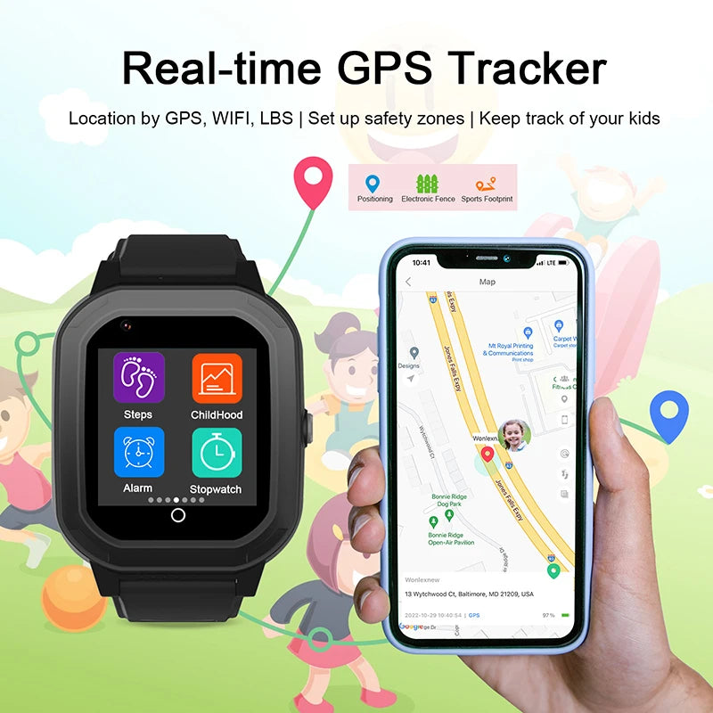 Wonlex Smart Watch Kids 4G Video call Watch Camera Phone SOS GPS wifi Location tracker Children's smart watch KT20