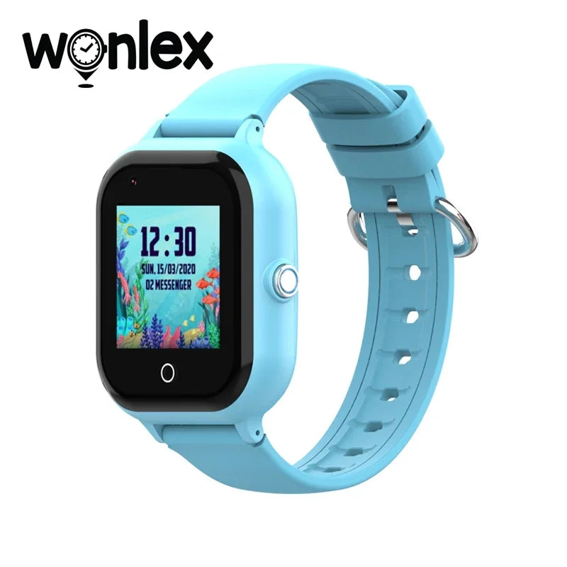 Wonlex 4G SOS Smart Watch Kids Video Call Camera Phone Child SmartWatches 1GB+8GB GPS WIFI Location Tracker KT24