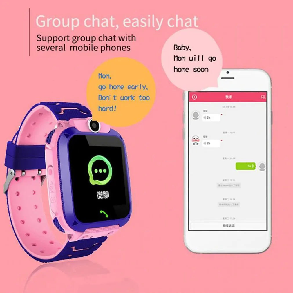 New Smart Watch For Kids Q12 Smart Watches For Boys Girl Smartwatch GPS Tracker Watch Wrist Mobile Camera Cell Phone Best Gift