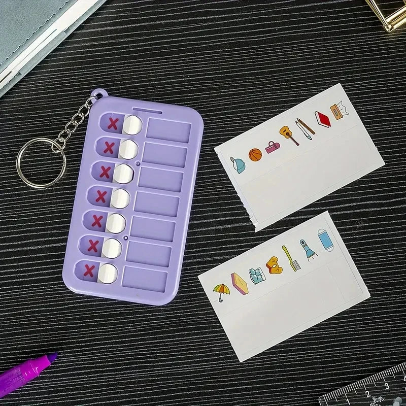 Kid Self Discipline Check List Memo Board Daily Planner To Do List Korean Stationery Task Detachable Planning Board Key Chain