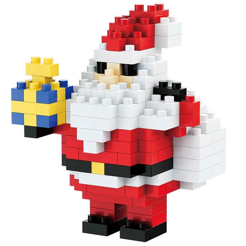 Compatible with building blocks, small particle assembly, snowman, Christmas reindeer, Christmas gifts, children's toy gifts