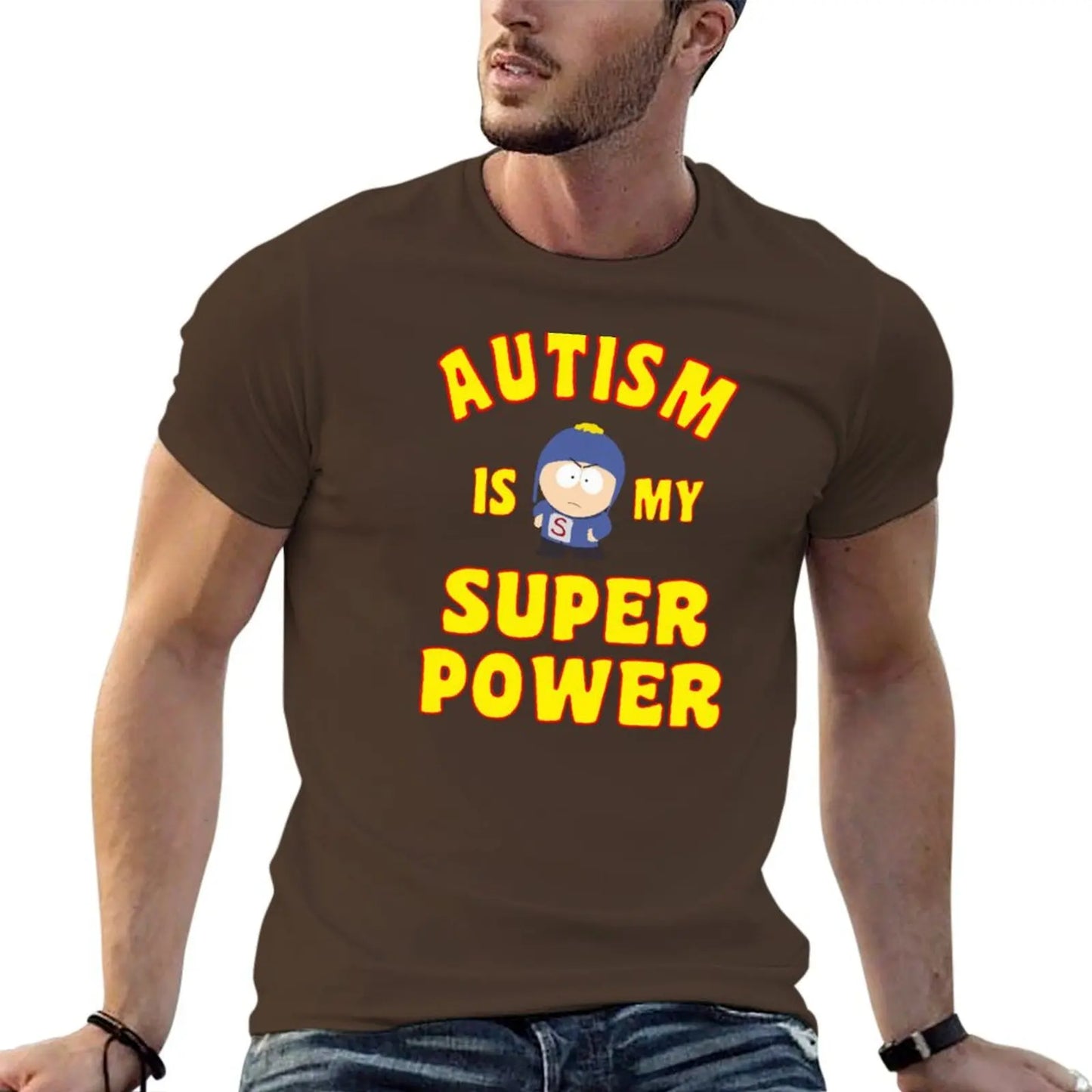 AUTISM IS MY SUPER POWER T-shirt customs plain anime mens plain t shirts