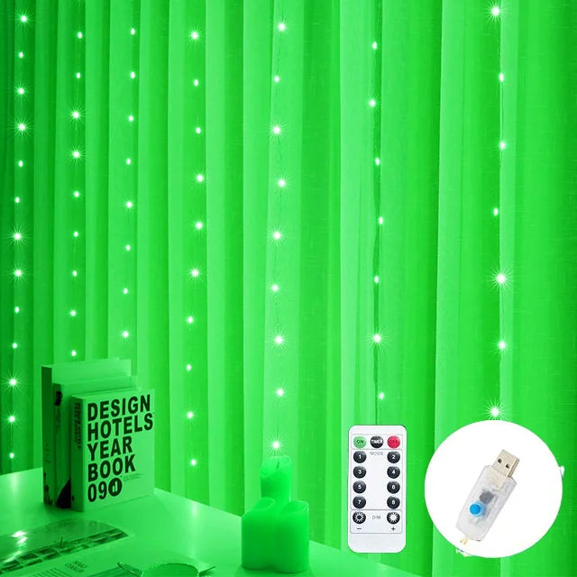 USB String Lights Holiday Wedding Fairy Light Garland Lights for Bedroom 3/4/6M Remote Control Curtain LED Christmas Decoration