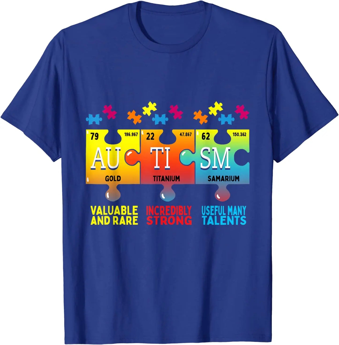 Autism Awareness Teacher Shirt Teach Hope Love Inspire T-Shirt Puzzle Chemical Elements Graphic Tee Tops Funny Novelty Gifts