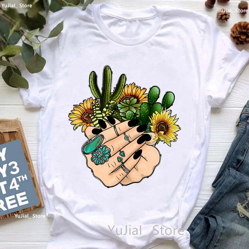 Summer Fashion Fight For Autism Awaseness Graphic Print Tshirt Women In A World Full Of Roses Be A Sunflower T Shirt Femme Tops