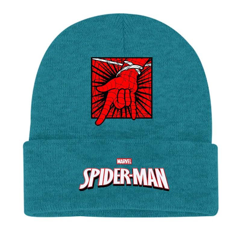 Disney Marvel Spiderman Spider Knitted Hat Cosplay Men's and Women's Warm Knitted Hat Youth Student Hat Winter