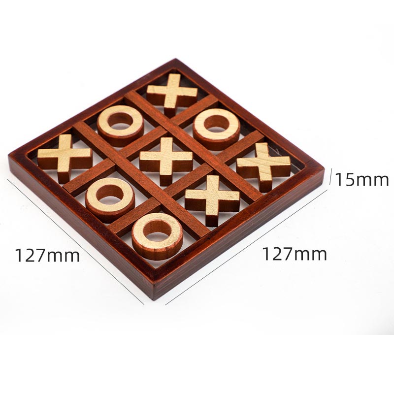 Wooden XO Three Even TIC-TAC-TOE Chess Children's Early Education Educational Entertainment Leisure Match Table Games Building Blocks Toys