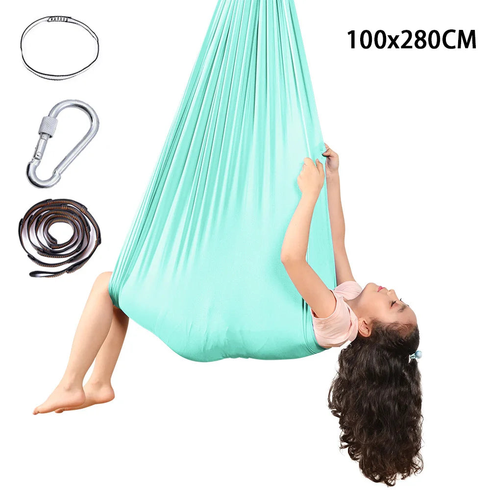 Snuggle Swing For Kids With Special Needs Adjustable Elastic Cuddle Up Therapy Swing Hammock Chair For Yoga Indoor rede de dorm