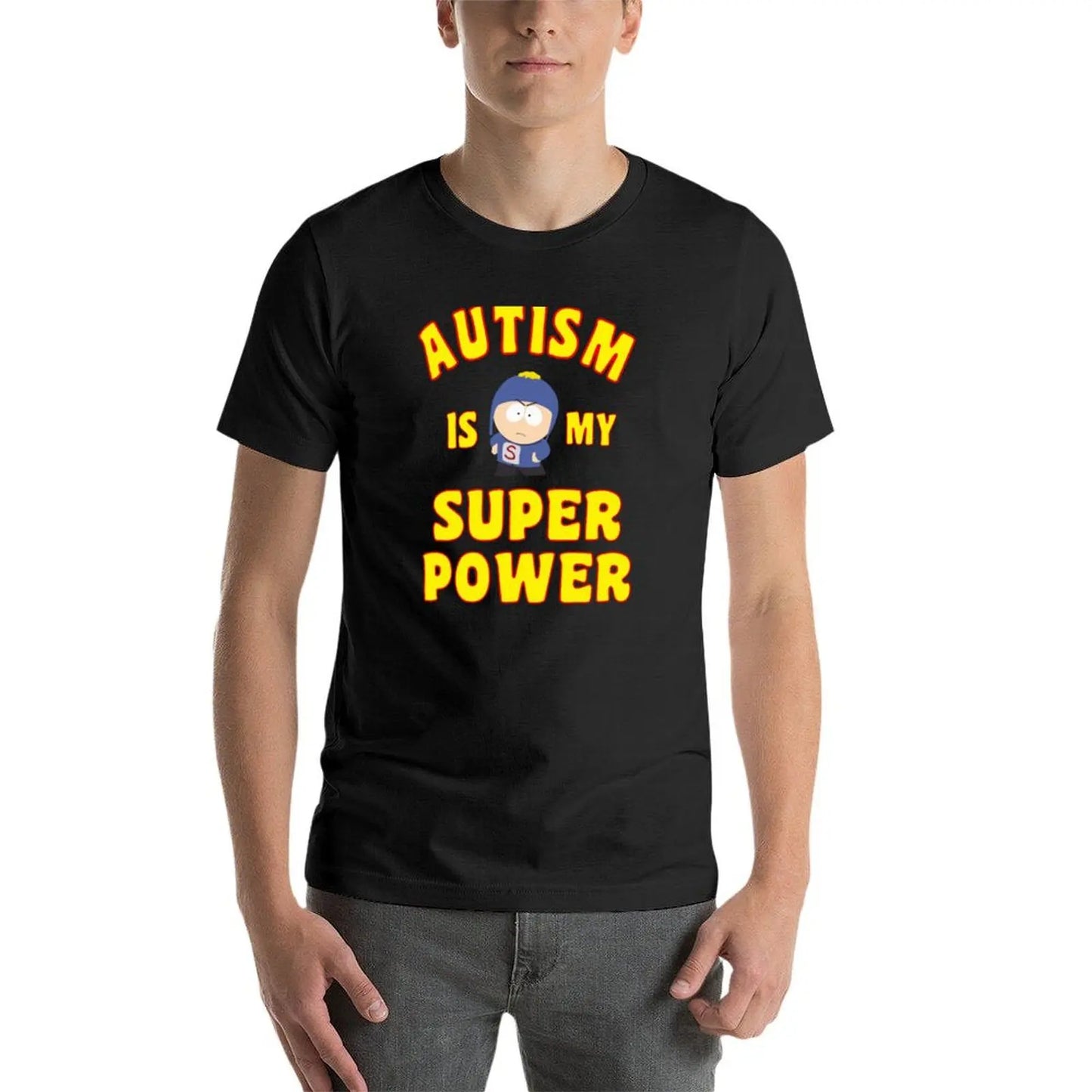 AUTISM IS MY SUPER POWER T-shirt customs plain anime mens plain t shirts