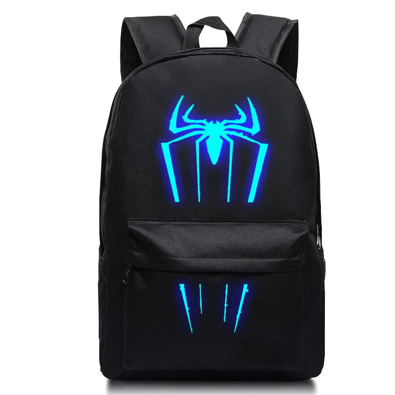 Disney Spider Man Night Light Backpack Backpack Backpack, Captain America Anime Game Peripheral Boy Cool Backpack