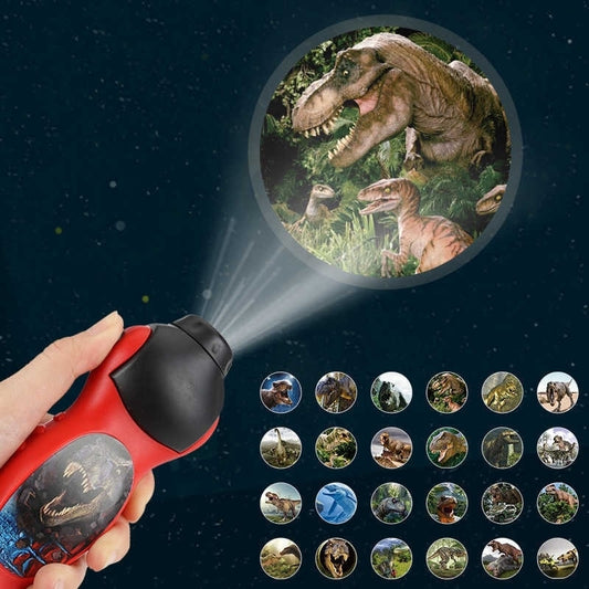 Dinosaur Shark Projector Night Study Learning Toy Flashlight Sleeping History Early Education Model Torch Flashlight Fun Toys