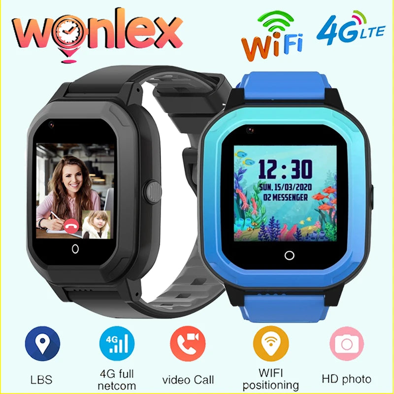 Wonlex Smart Watch Kids 4G Video call Watch Camera Phone SOS GPS wifi Location  tracker Children's smart watch KT20