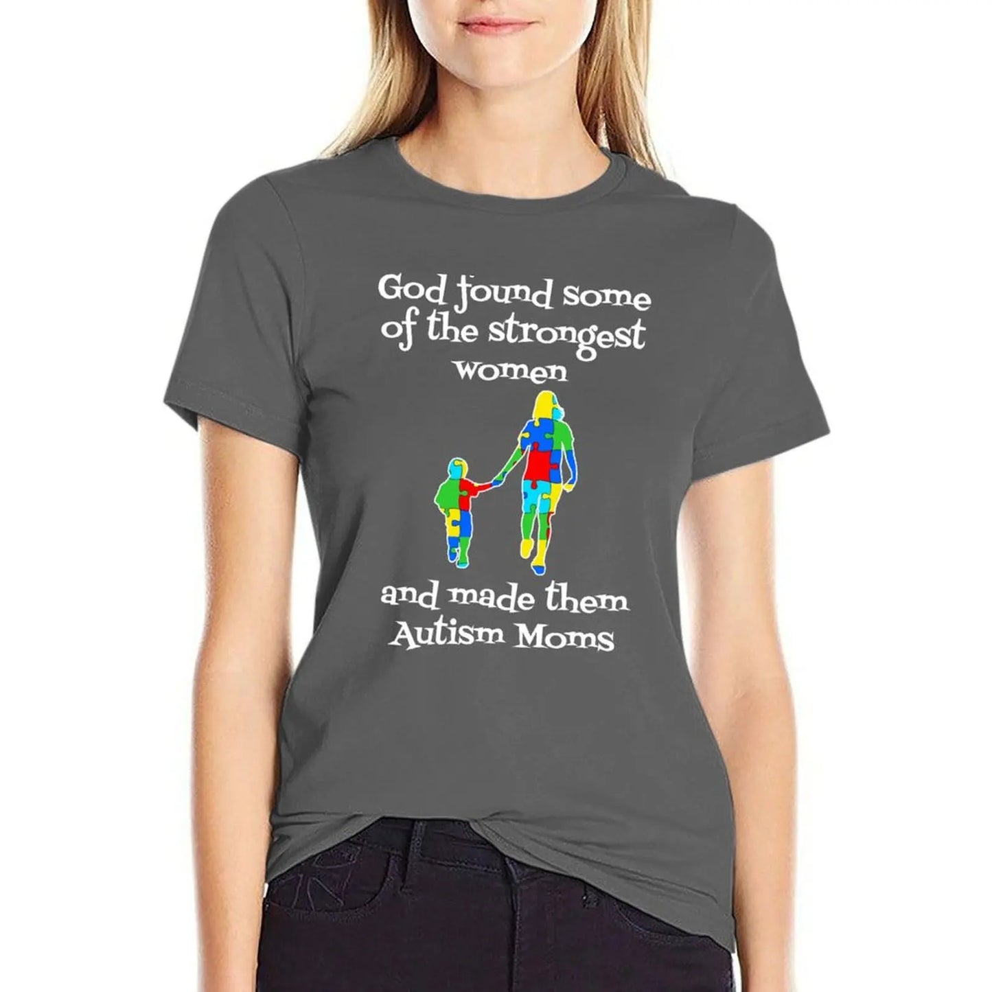 Autism Mom awareness shirts for women T-Shirt anime clothes tops cute clothes tshirts for Women