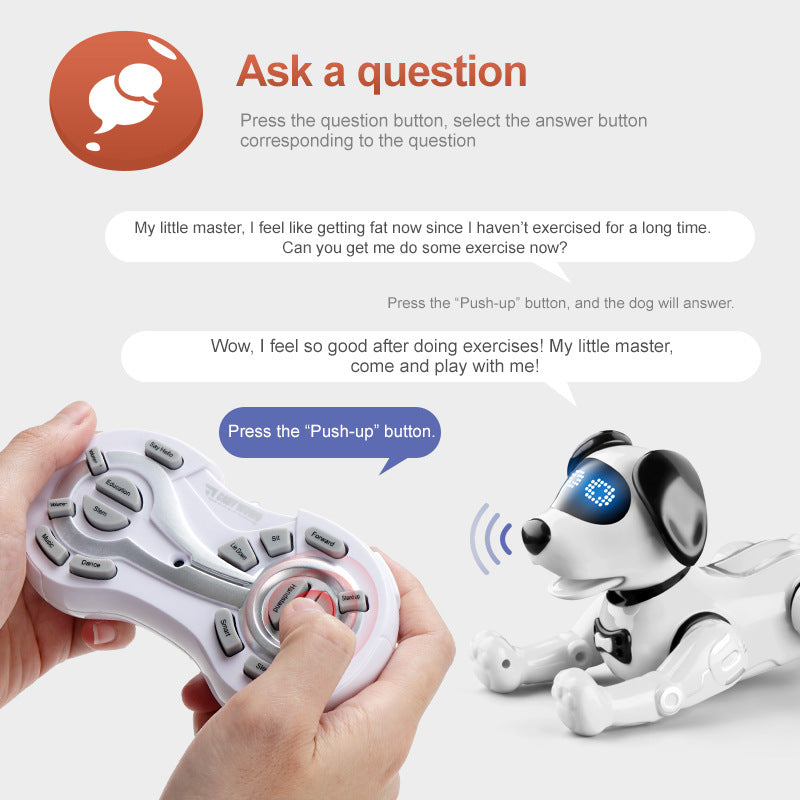 Intelligent Remote Control Robot Dog Early Education Children's Toy Programmable Handstand Demonstration Simulation Dog