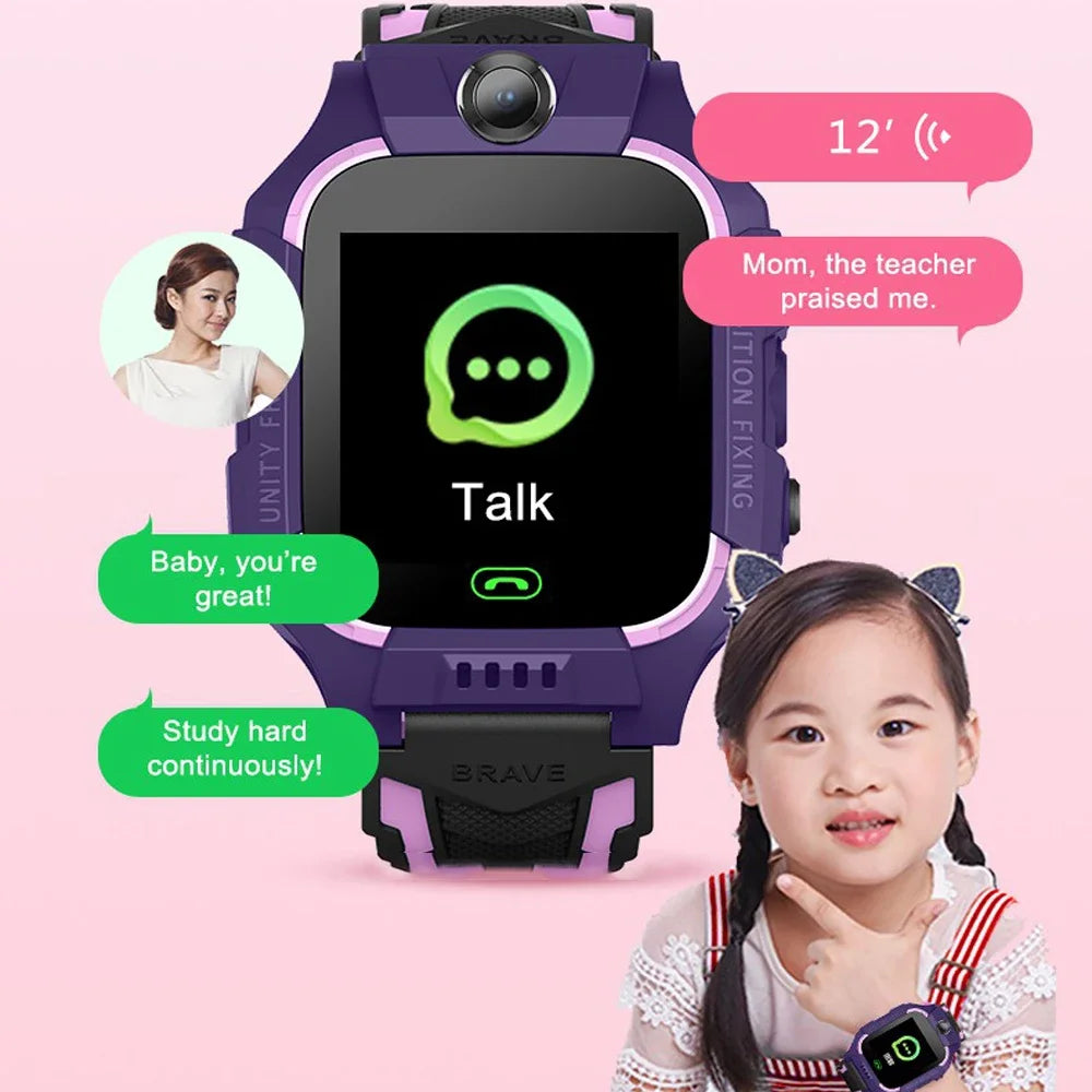 Smart Kids Watch Waterproof Smart Watch SIM GPS Call Info Card Kids S0S Remote Control Call IOS Android Genuine Gift 2024 New