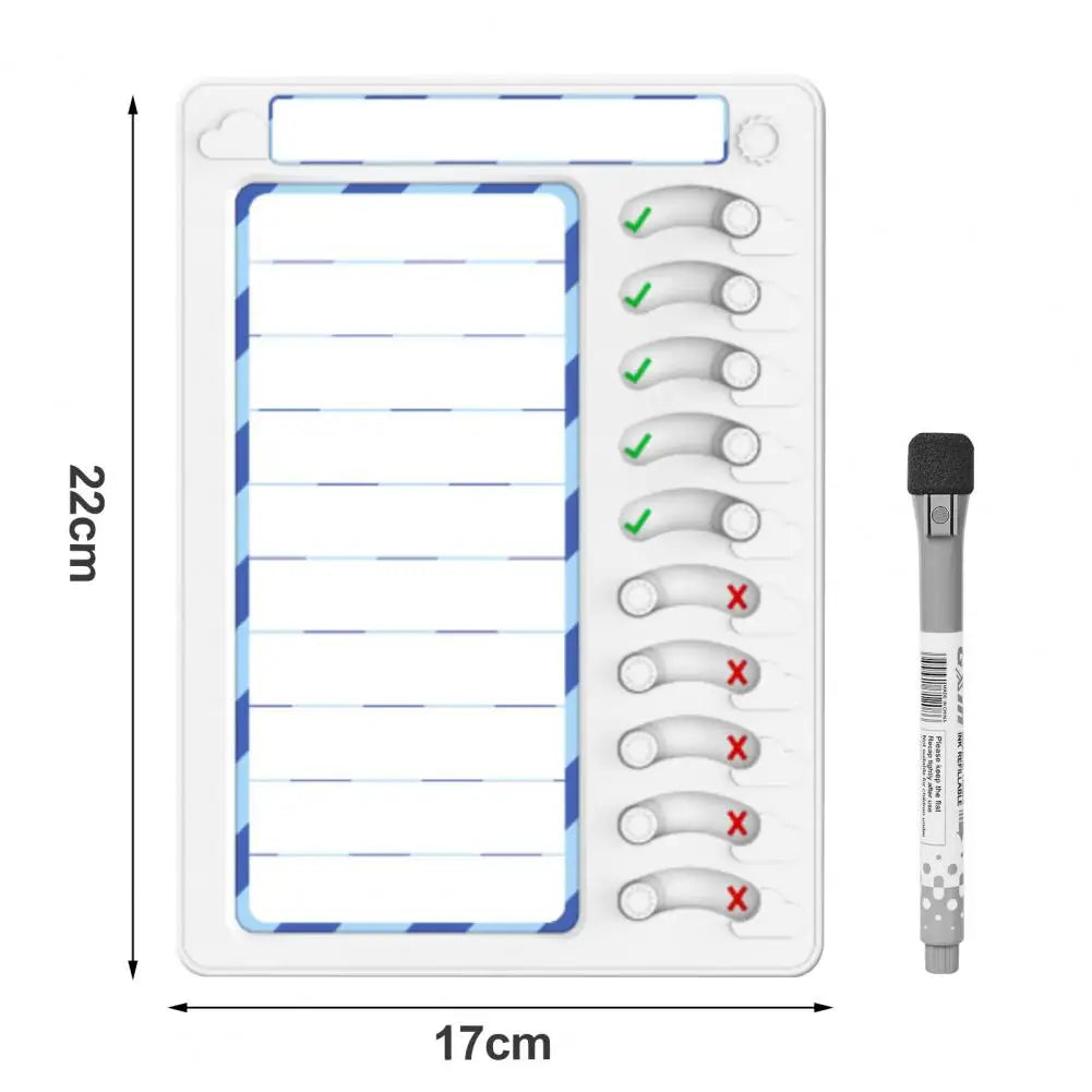 Kids Bedtime Routine Chart Kids Chore Chart Set with Sliding Buttons Magnetic Stickers Wall Mounted Task Planning for Routine