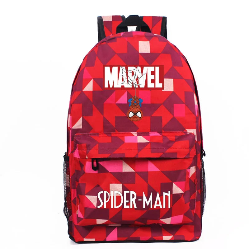 Disney Spider Man Night Light Backpack Backpack Backpack, Captain America Anime Game Peripheral Boy Cool Backpack