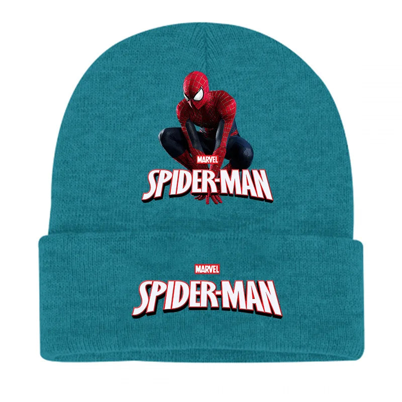 Disney Marvel Spiderman Spider Knitted Hat Cosplay Men's and Women's Warm Knitted Hat Youth Student Hat Winter