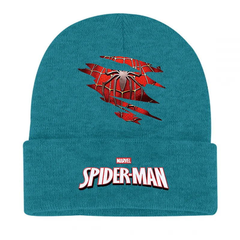 Disney Marvel Spiderman Spider Knitted Hat Cosplay Men's and Women's Warm Knitted Hat Youth Student Hat Winter