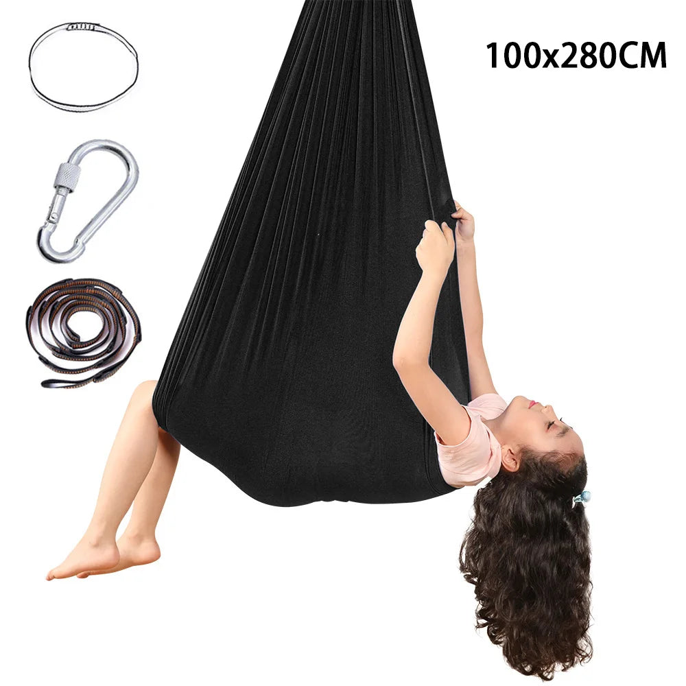 Snuggle Swing For Kids With Special Needs Adjustable Elastic Cuddle Up Therapy Swing Hammock Chair For Yoga Indoor rede de dorm