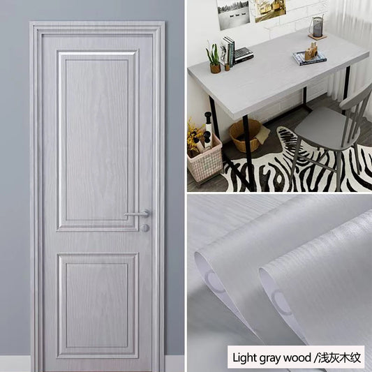 Waterproof Wood Vinyl Wallpaper Self Adhesive wallpapers Doors Cabinet Desktop Modern Furniture Decorative wall Paper