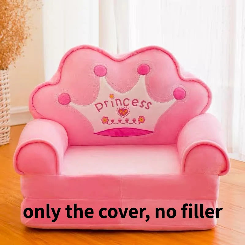 Kids Couch Children Sofa Cover Cartoon Lazy Folding Small Sofas Bed Girl Princess Baby Toddler Dual-purpose Kids Chair Furniture