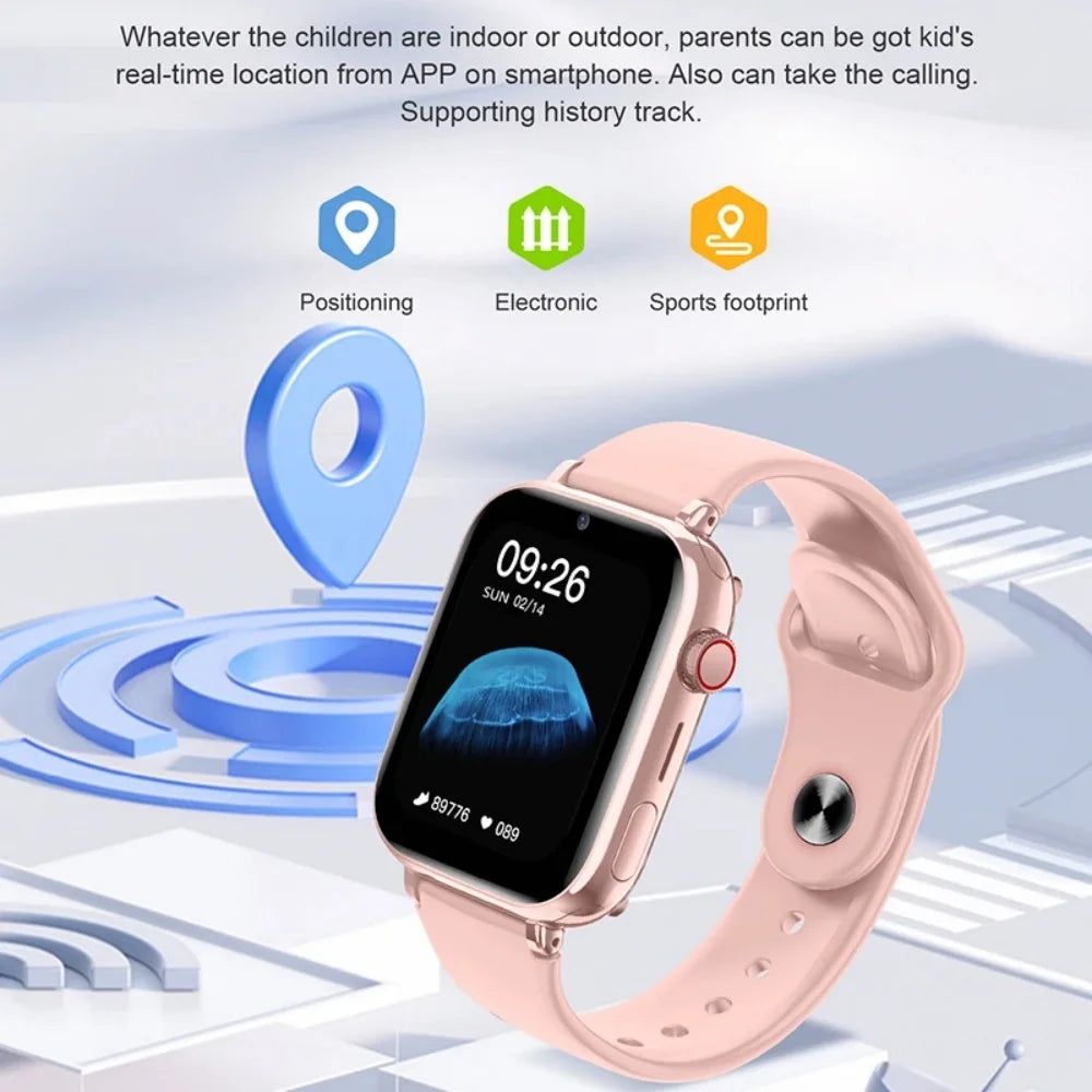 4G Kids Smart Watch SOS GPS Location Tracker Smart Watch for kids Sim Card Video Call Camera Waterproof Smartwatch For Children