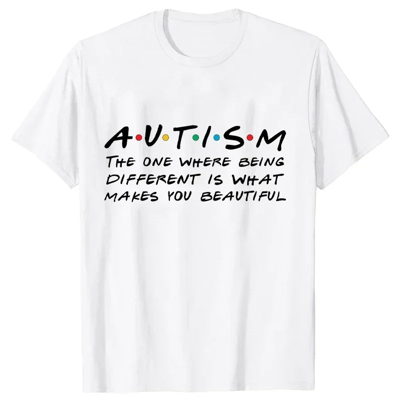 Autism Printed Male T Shirt Oversized Tops New Harajuku Short Sleeve Tee Casual Tshirt Loose Streetwear Aesthetic Men's Clothing