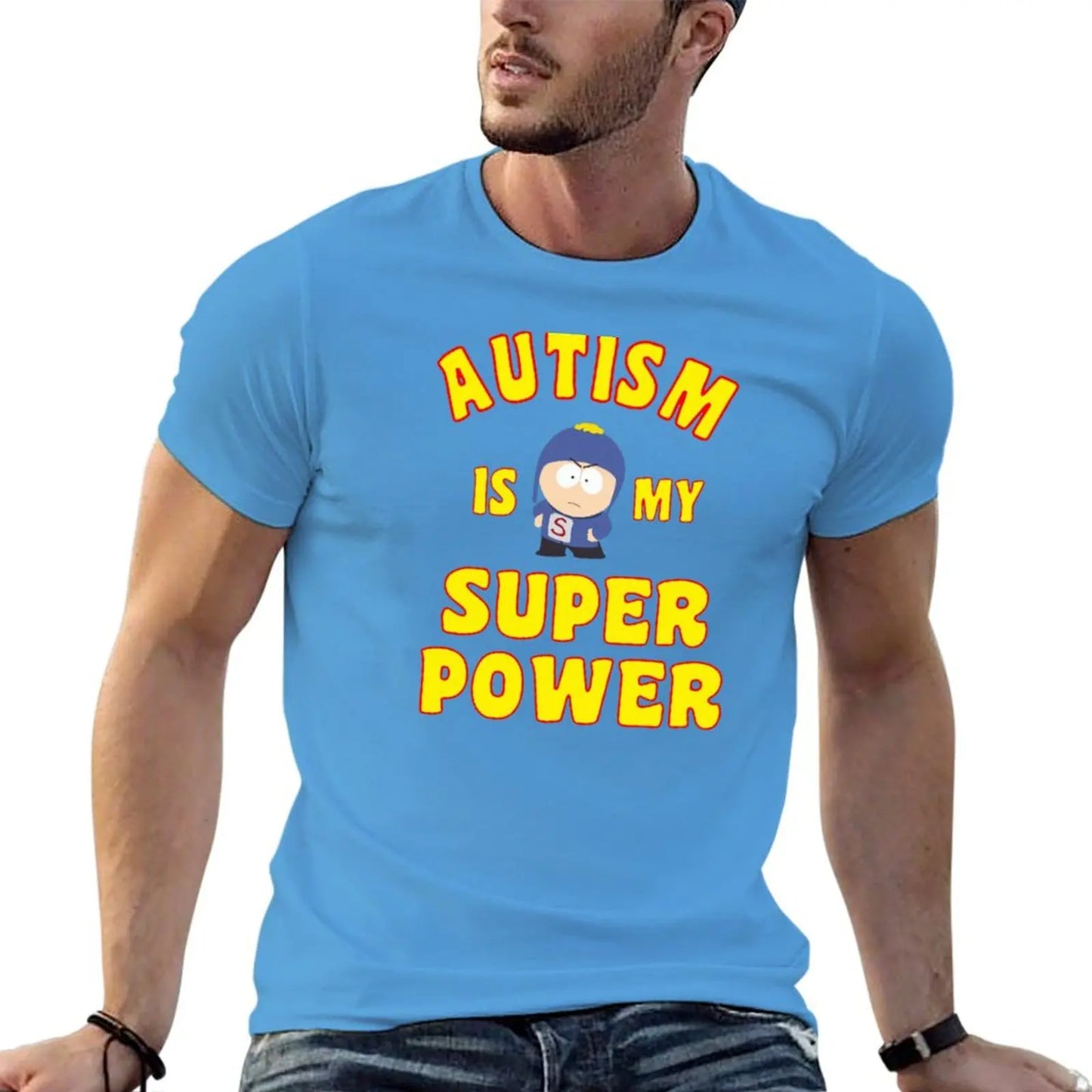 AUTISM IS MY SUPER POWER T-shirt customs plain anime mens plain t shirts