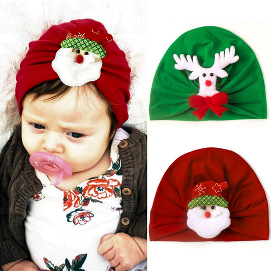 Hat Newborn Christmas Santa Hat Headdress Cozy Hat Infant Head Accessories New Year Holiday Party Hat Props