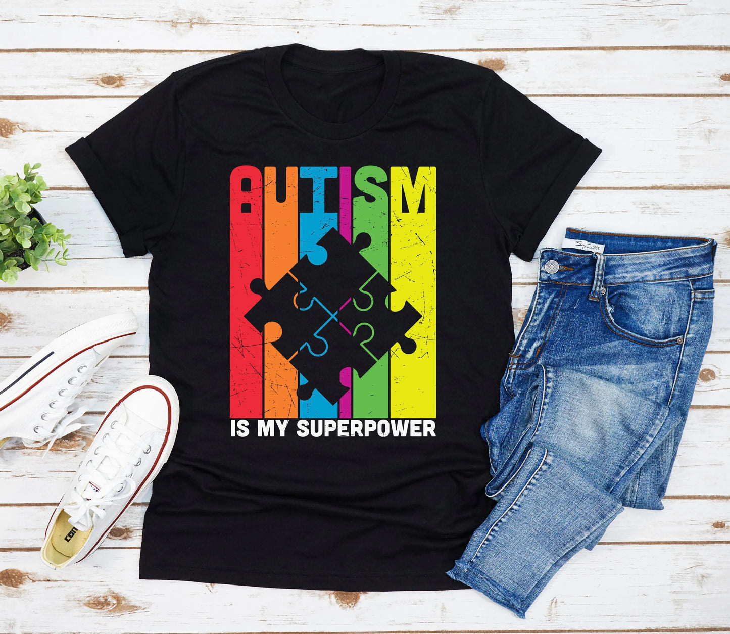 Autism Is My Superpower T Shirt Awareness Choose To Include Special Needs Mom Love Puzzle