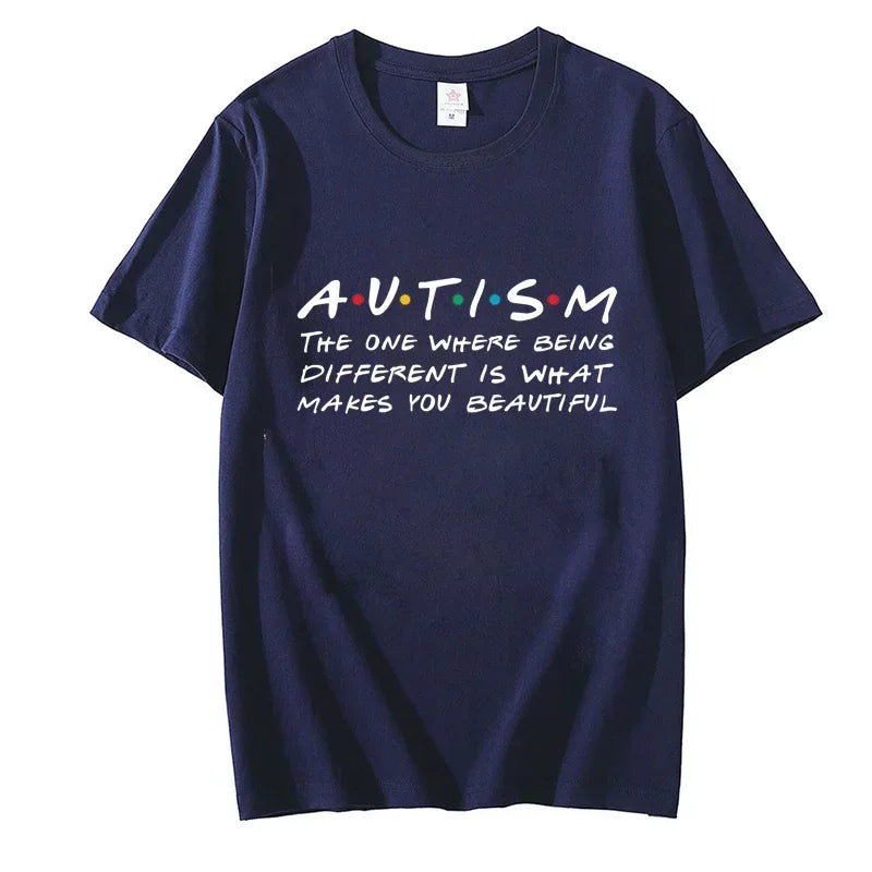 Best Friends T-shirts Autism The One Where Being Different Is What Makes You Beautiful T Shirt Awareness Shirts Autism Tee Shirt