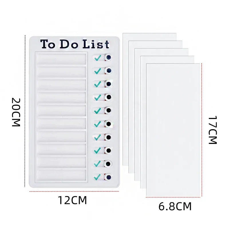 Memorandum Punch Card Device for Notes Daily Task Planning Board Portable Memo Checklist Board Elderly Child Note Board Reusable