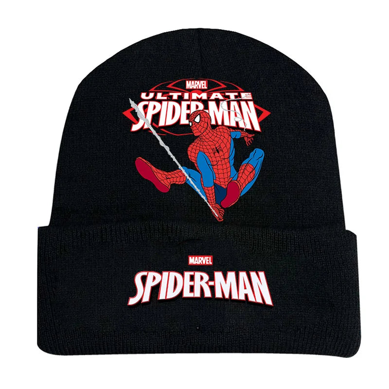 Disney Marvel Spiderman Spider Knitted Hat Cosplay Men's and Women's Warm Knitted Hat Youth Student Hat Winter