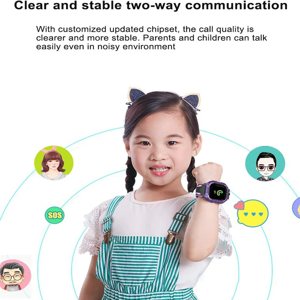 Smart Kids Watch Waterproof Smart Watch SIM GPS Call Info Card Kids S0S Remote Control Call IOS Android Genuine Gift 2024 New