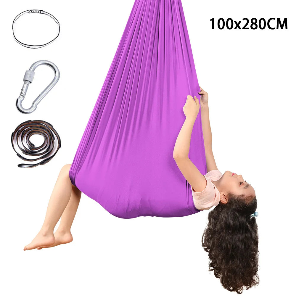 Snuggle Swing For Kids With Special Needs Adjustable Elastic Cuddle Up Therapy Swing Hammock Chair For Yoga Indoor rede de dorm